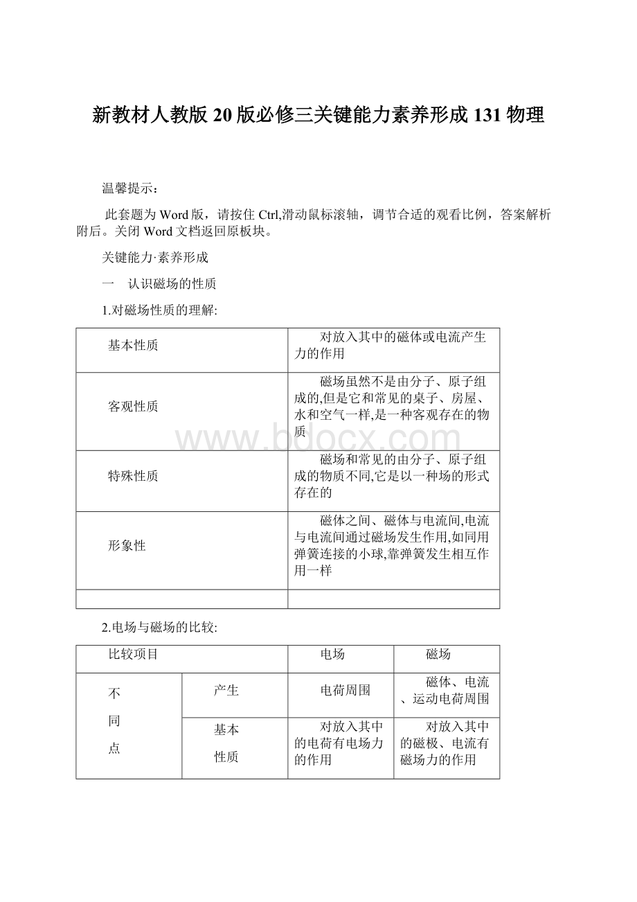 新教材人教版20版必修三关键能力素养形成 131物理.docx_第1页