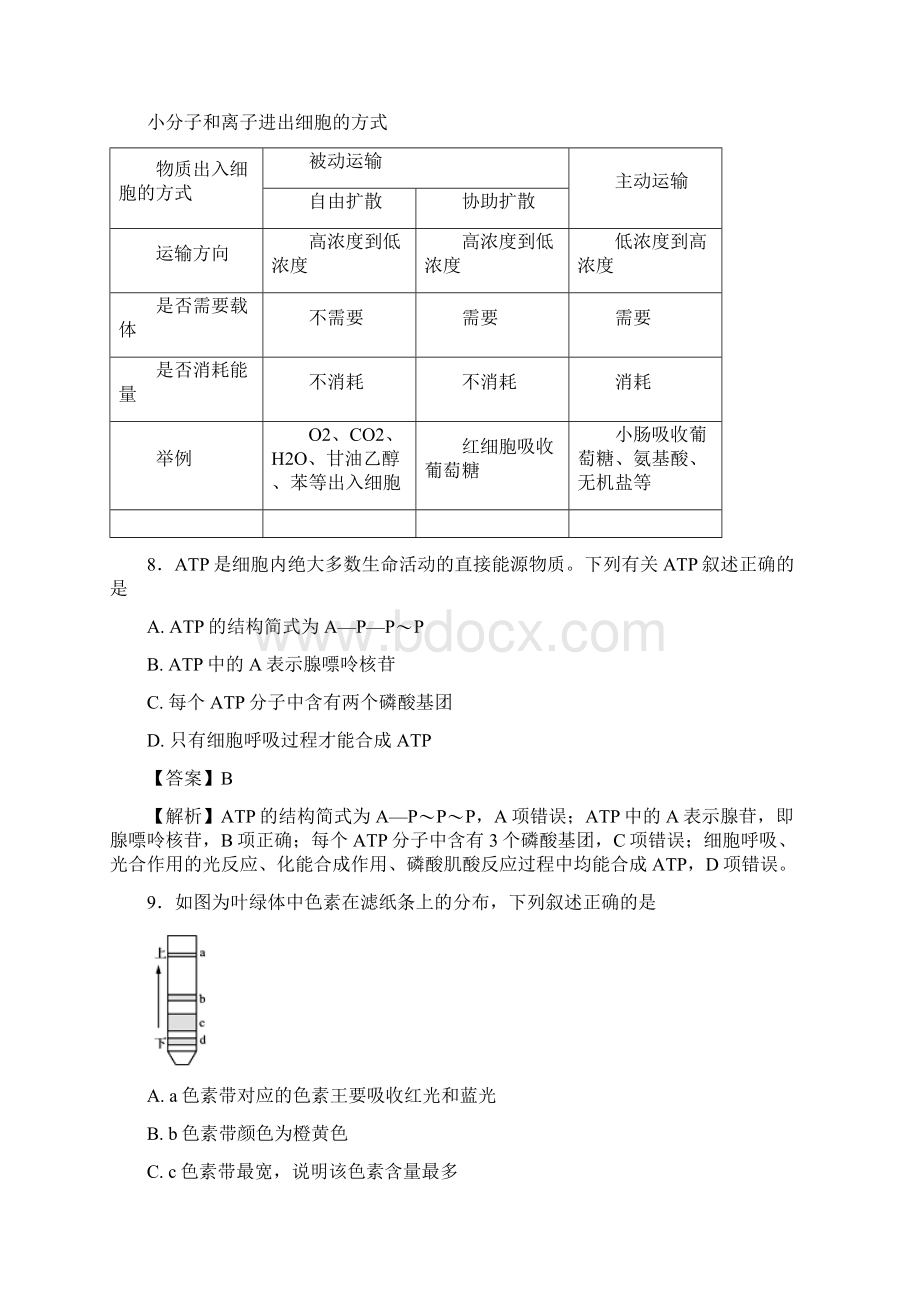 高中学业水平测试生物试题Word文档下载推荐.docx_第3页