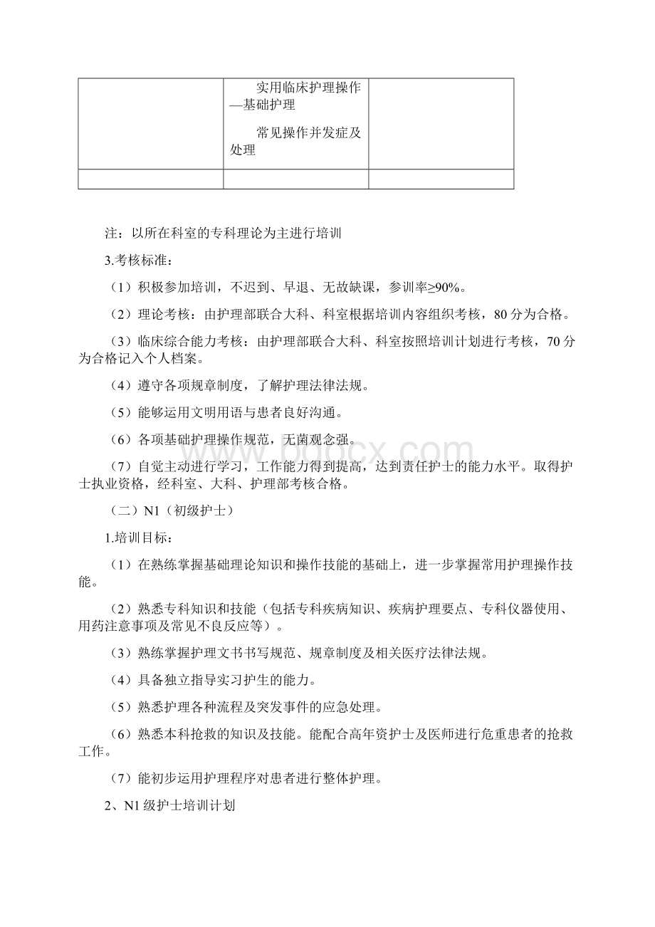 各层级护士培训及考核方案.docx_第3页