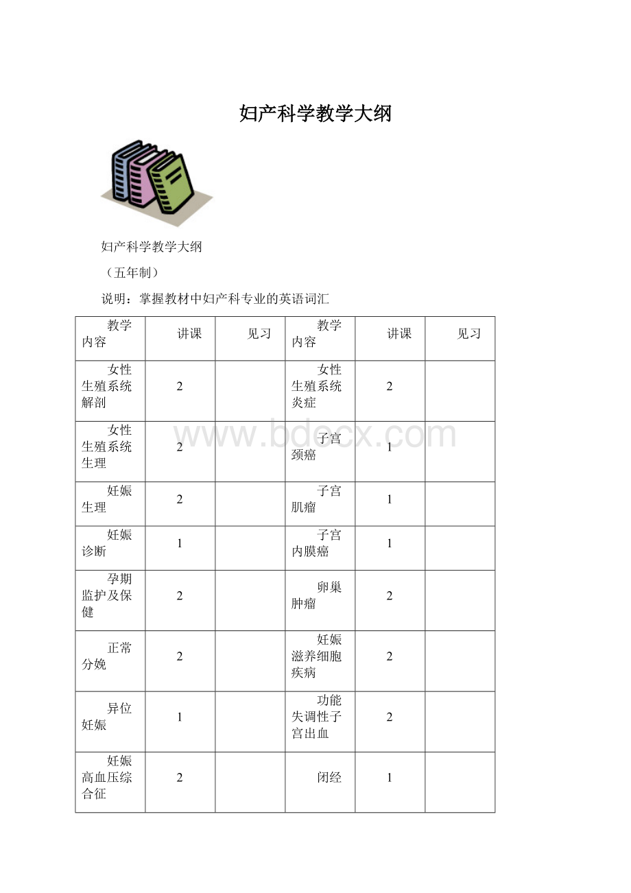 妇产科学教学大纲文档格式.docx