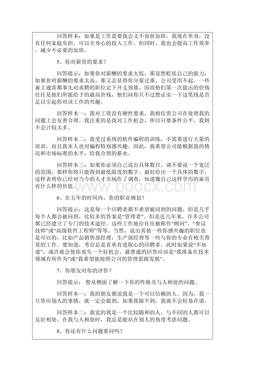 六十五条应聘时漂亮的回答Word文档下载推荐.docx_第2页