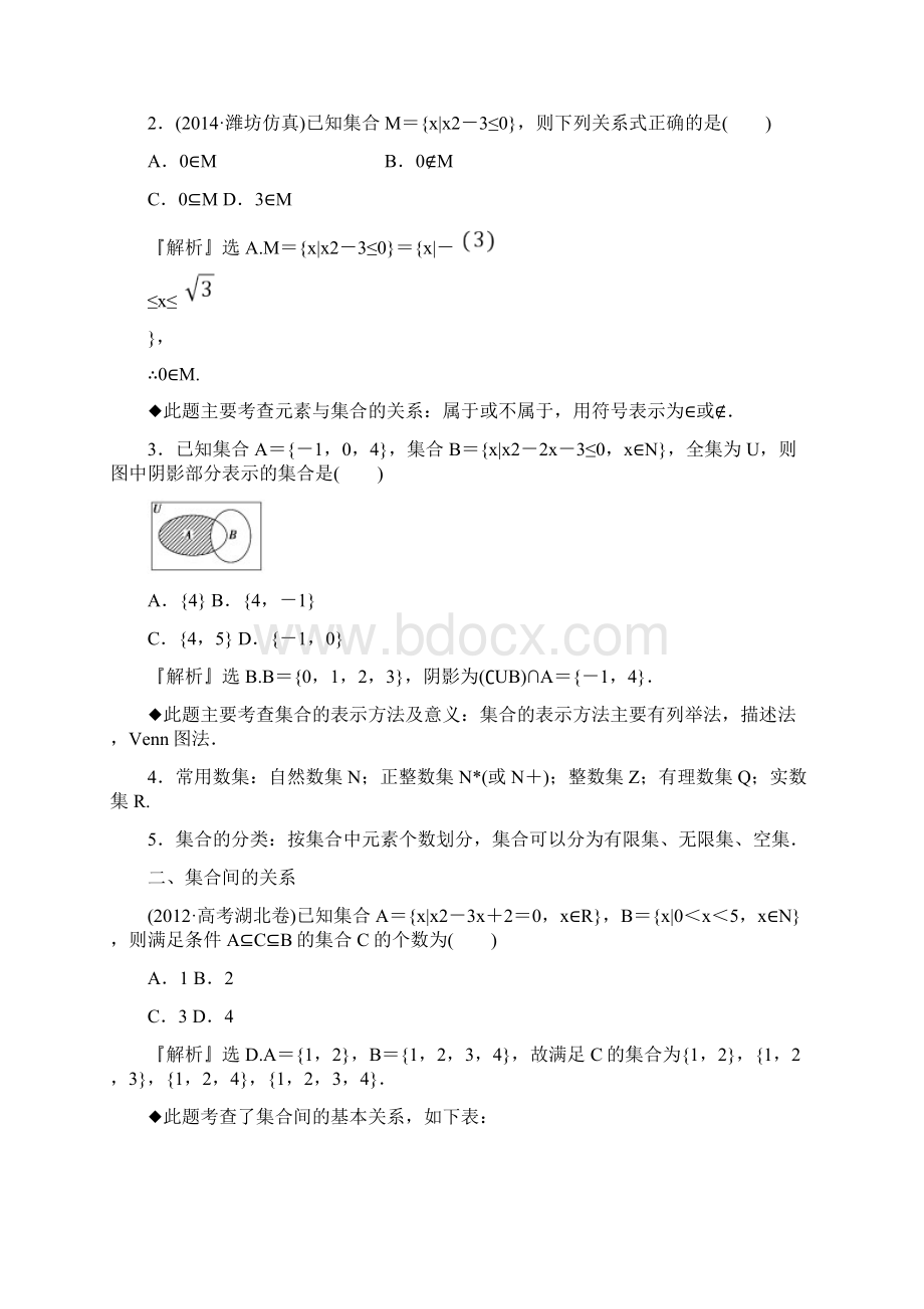 高三数学一轮复习精品教案311集合教学设计.docx_第2页