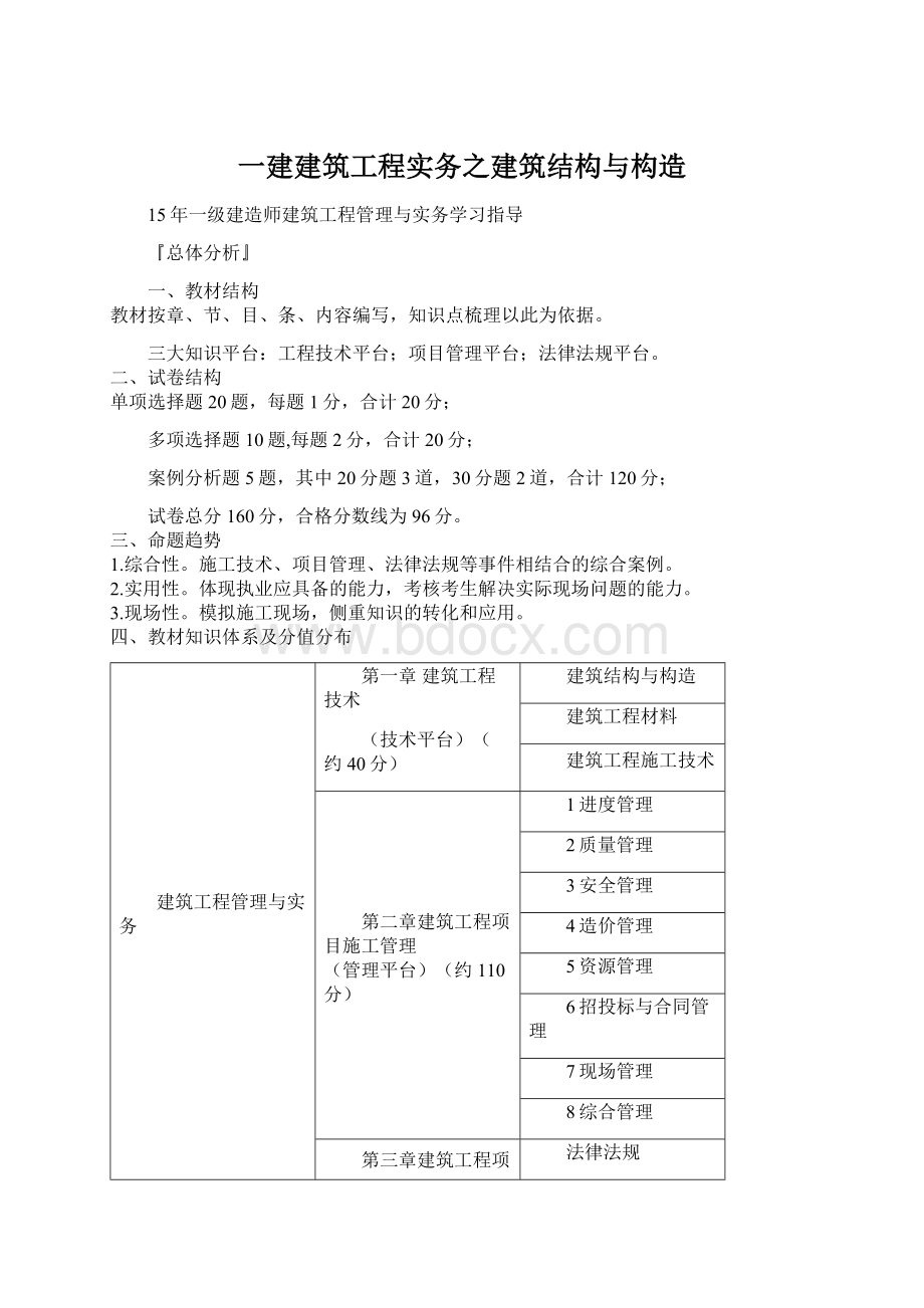 一建建筑工程实务之建筑结构与构造Word文件下载.docx