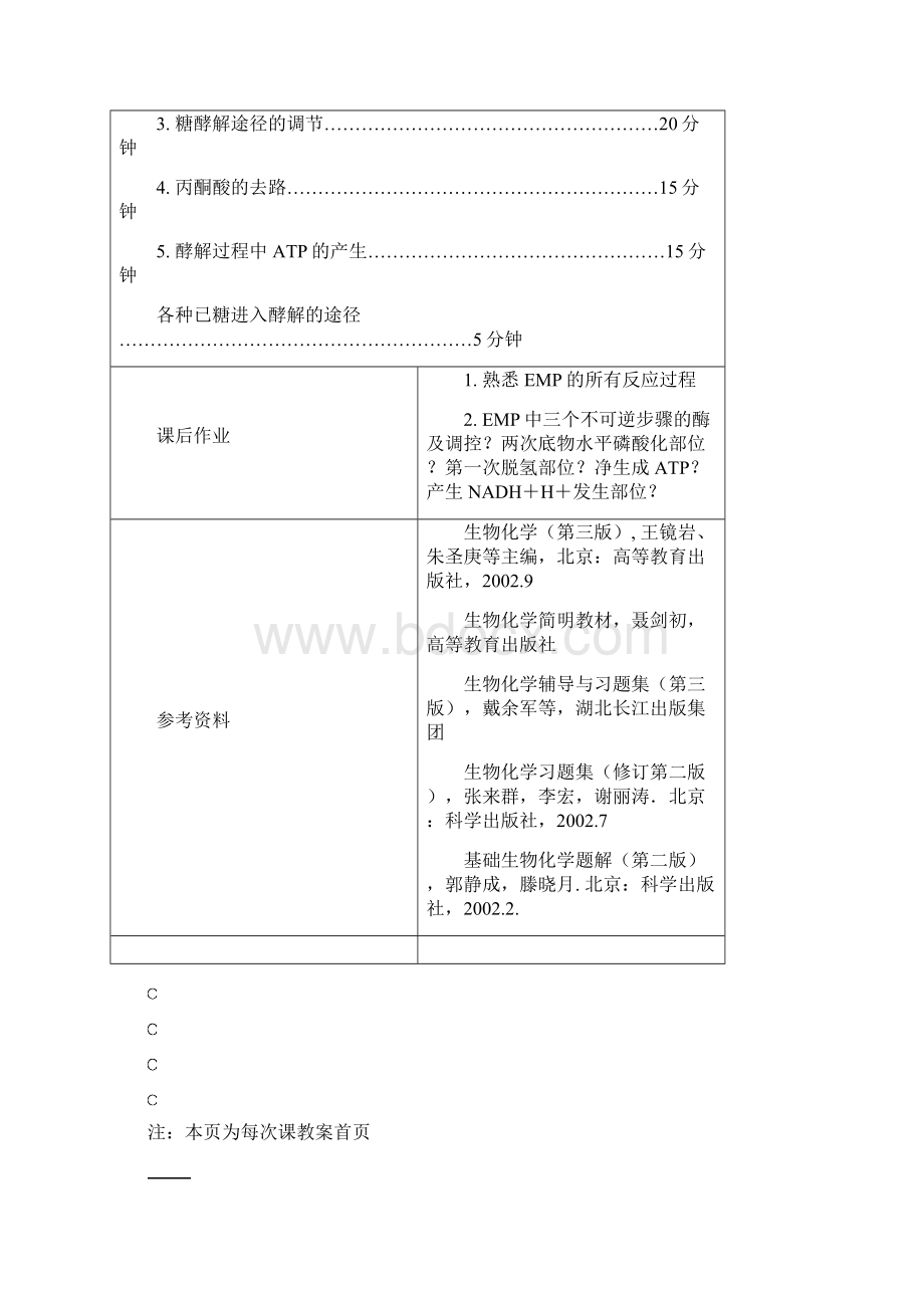 第29 次课 2 学时第十章 糖代谢 第1次课Word文件下载.docx_第2页