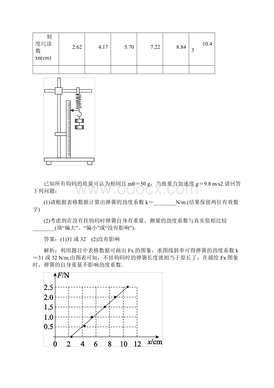 届高考物理二轮复习专题提能专训13力学实验.docx_第3页