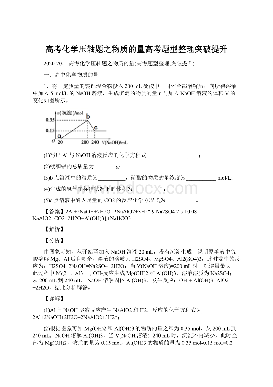 高考化学压轴题之物质的量高考题型整理突破提升.docx_第1页