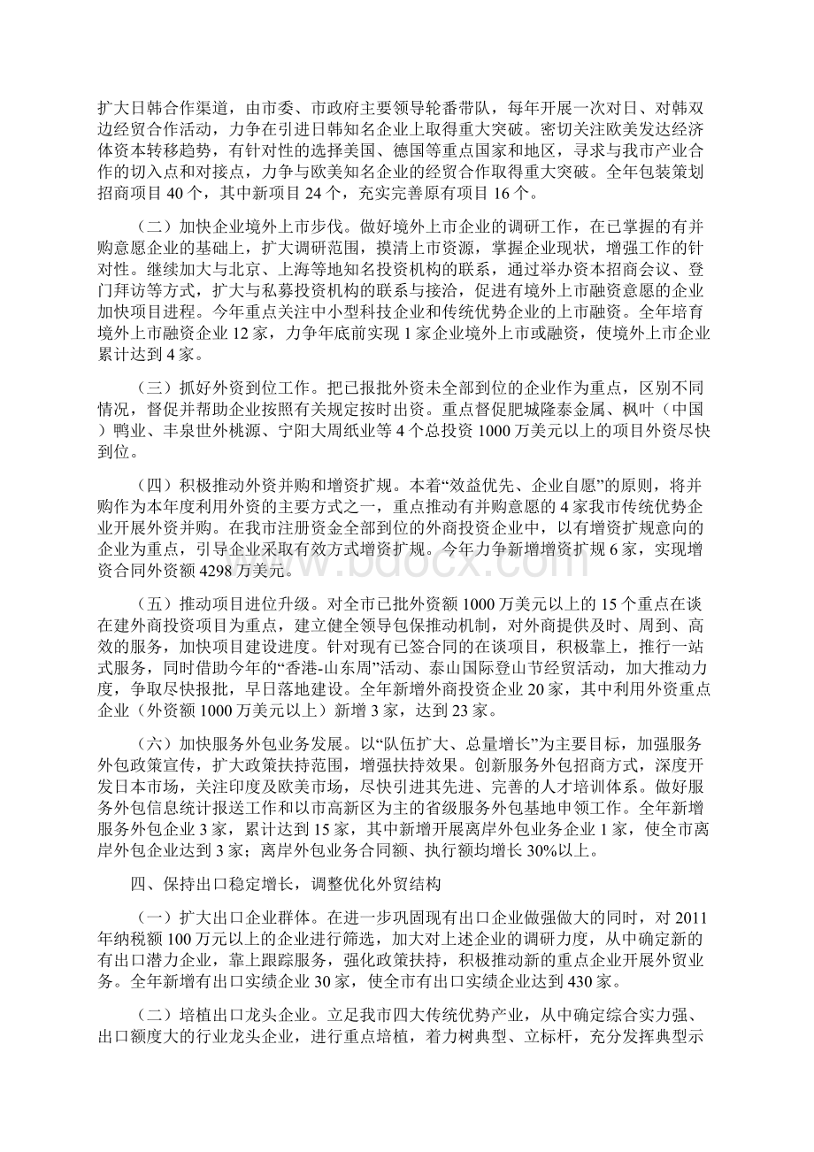 全市商务工作要点Word下载.docx_第3页