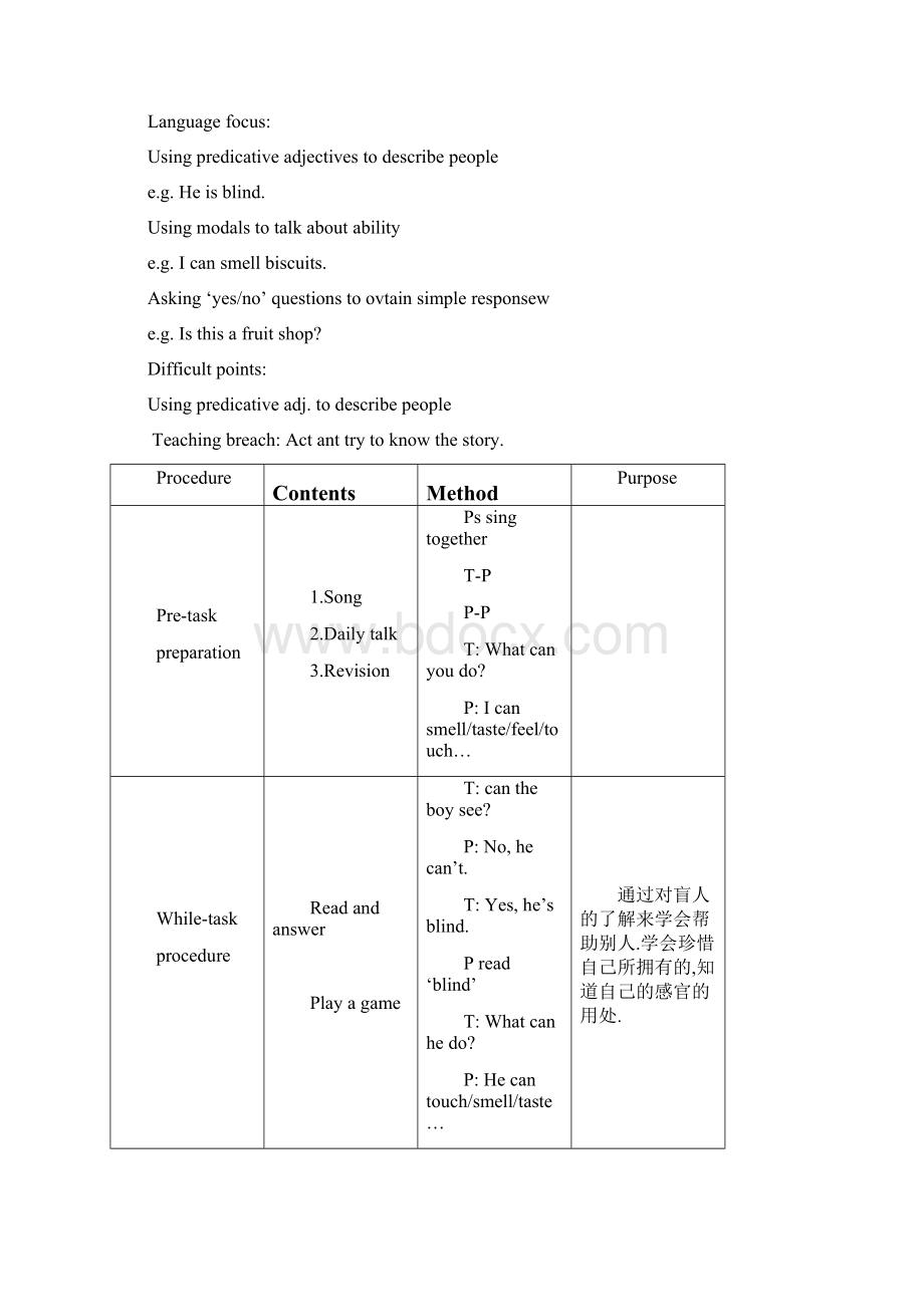 四年级下册Module1Unit4Whatcanyousmellandtaste6课时英文表格式教案文档格式.docx_第2页