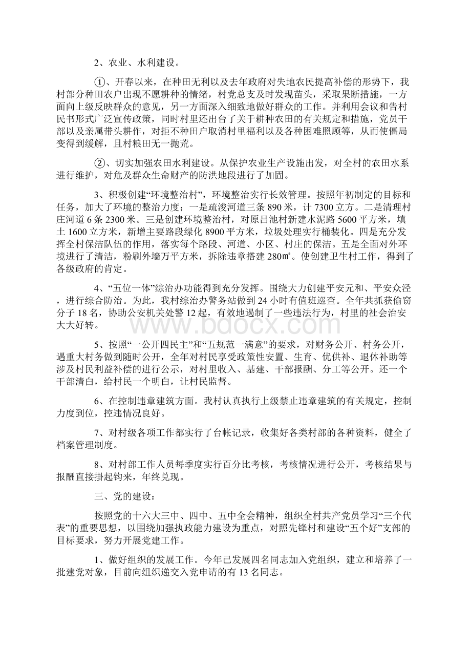 在全村党员大会上的总结发言报告.docx_第2页