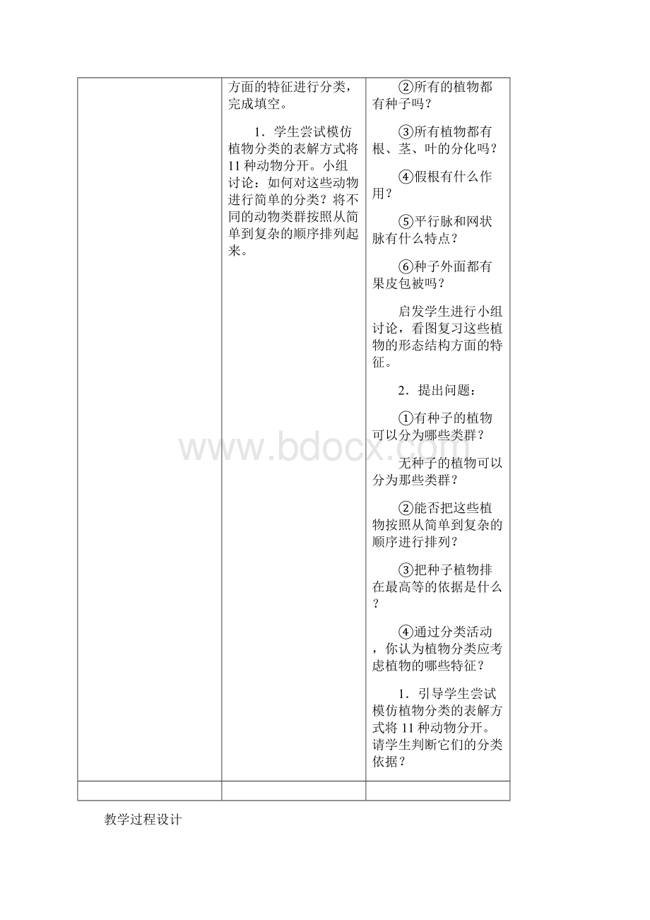 八年级生物上册 第六单元《生物的多样性及其保护》第一章 第一节 尝试对生物进行分类教案 新人教版文档格式.docx_第2页