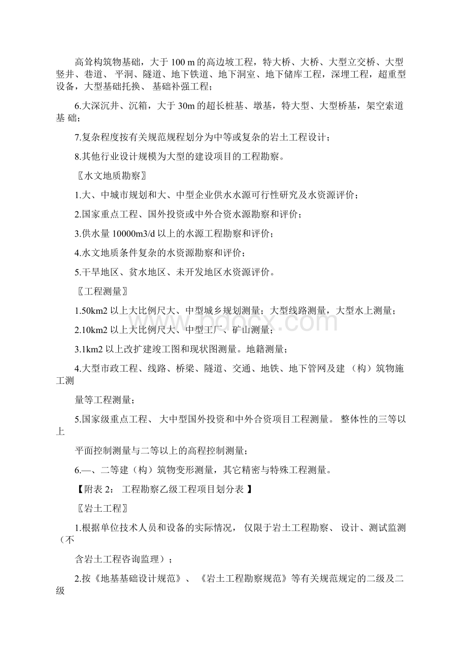 工程勘察设计证书按资质等级可承担任务范围.docx_第2页