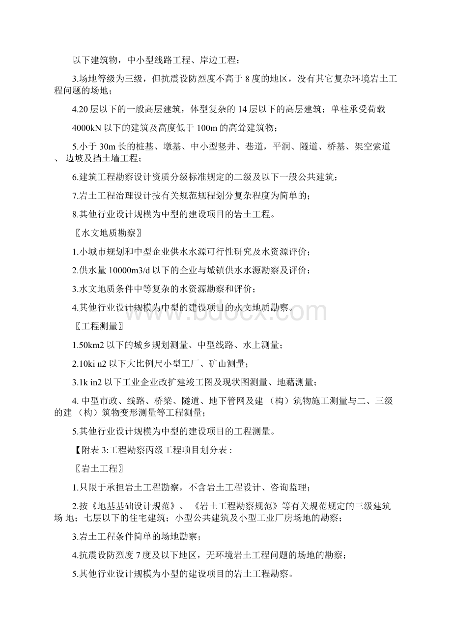 工程勘察设计证书按资质等级可承担任务范围.docx_第3页