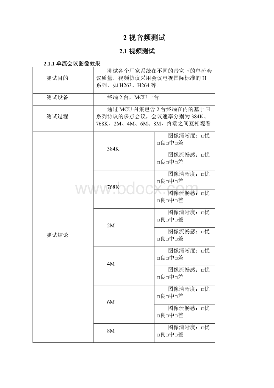 华为编写会议电视系统测试方案.docx_第3页