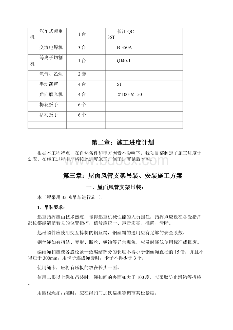 风机风管拆除制作安装施工方案Word格式文档下载.docx_第2页