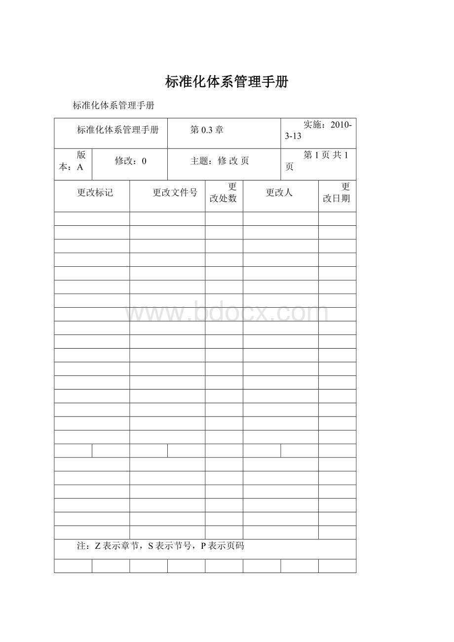 标准化体系管理手册.docx_第1页