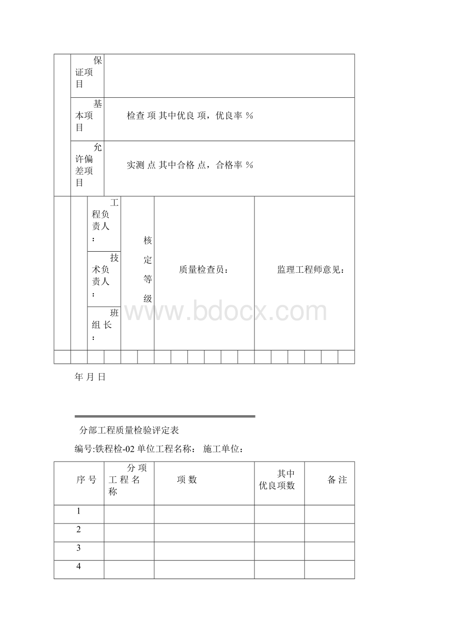 铁路施工工程检查证规范表格大全铁程检最新docWord文档下载推荐.docx_第2页