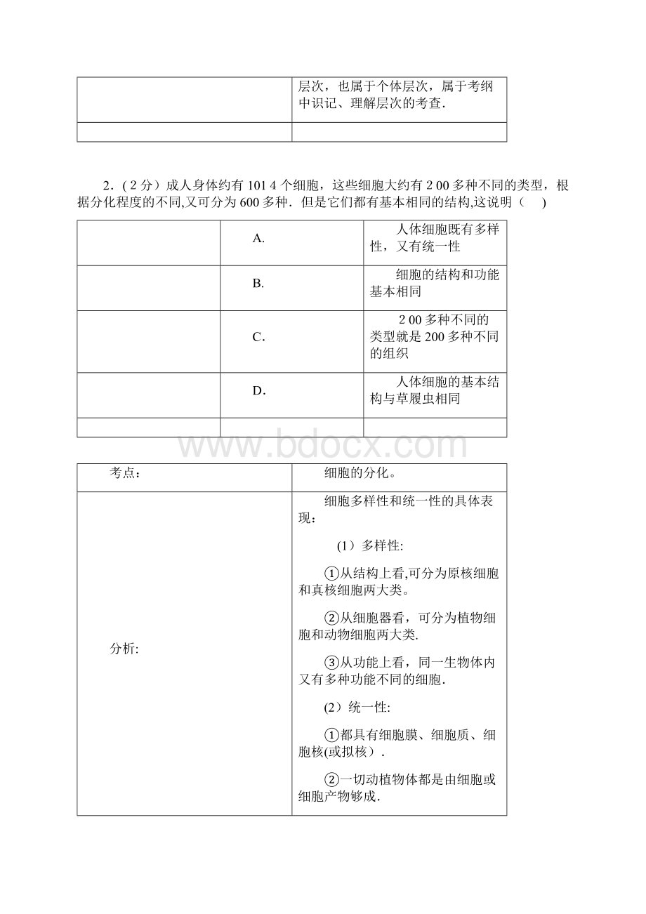 解析湖南省湘潭市湘乡市东山中学最新高一上学期月考生物试题.docx_第2页