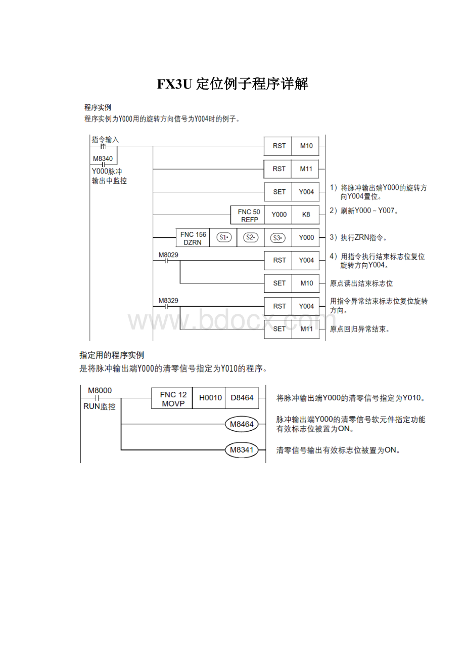 FX3U定位例子程序详解.docx