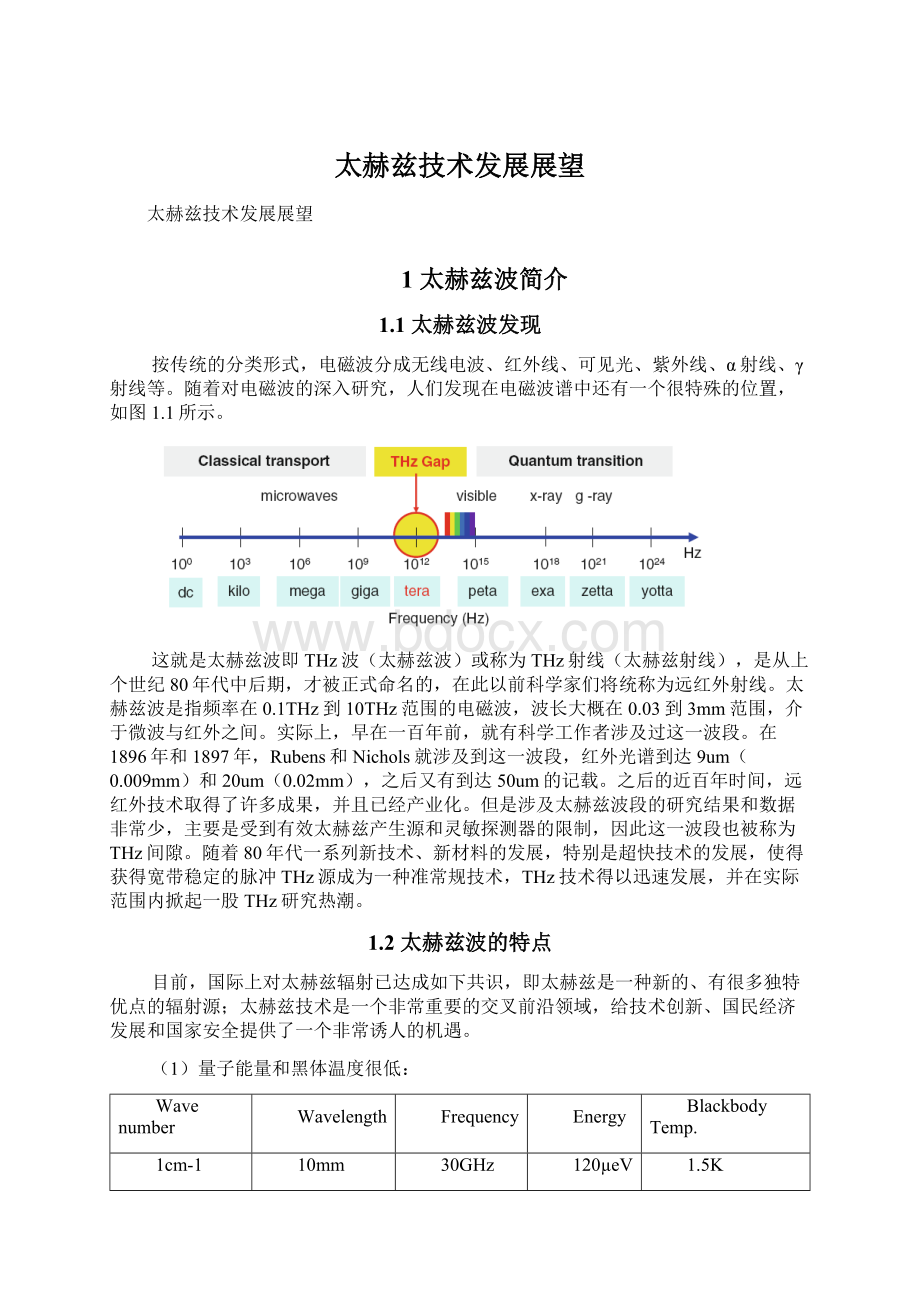 太赫兹技术发展展望Word文档格式.docx_第1页