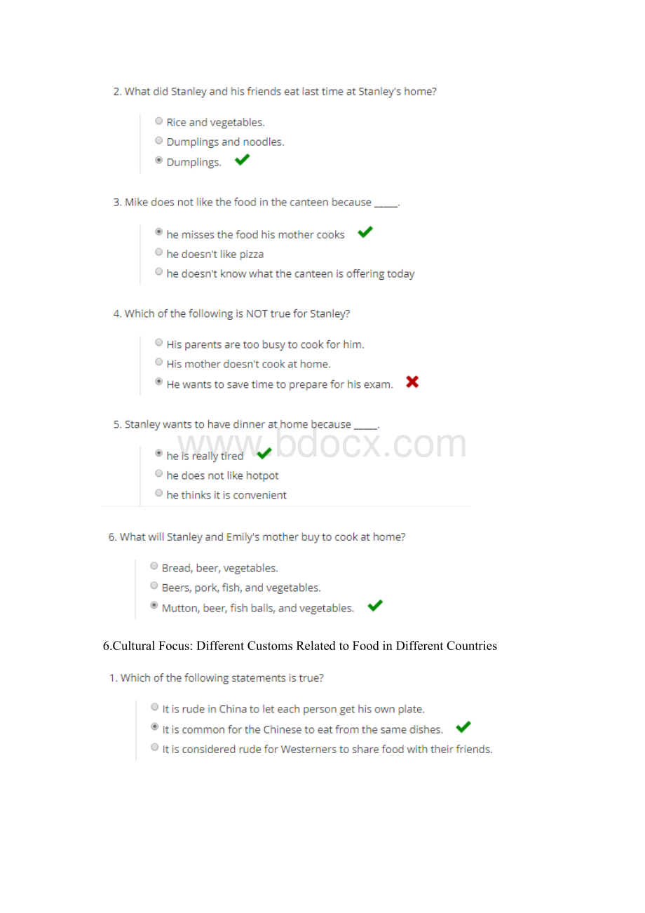 学堂在线生活英语听说答案Unit3Word文档格式.docx_第3页