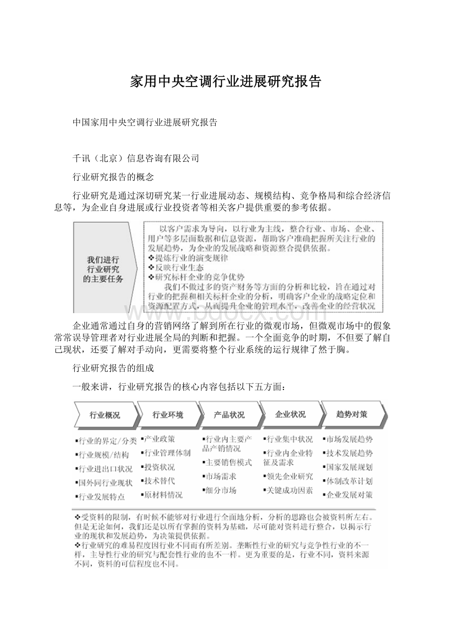 家用中央空调行业进展研究报告.docx_第1页