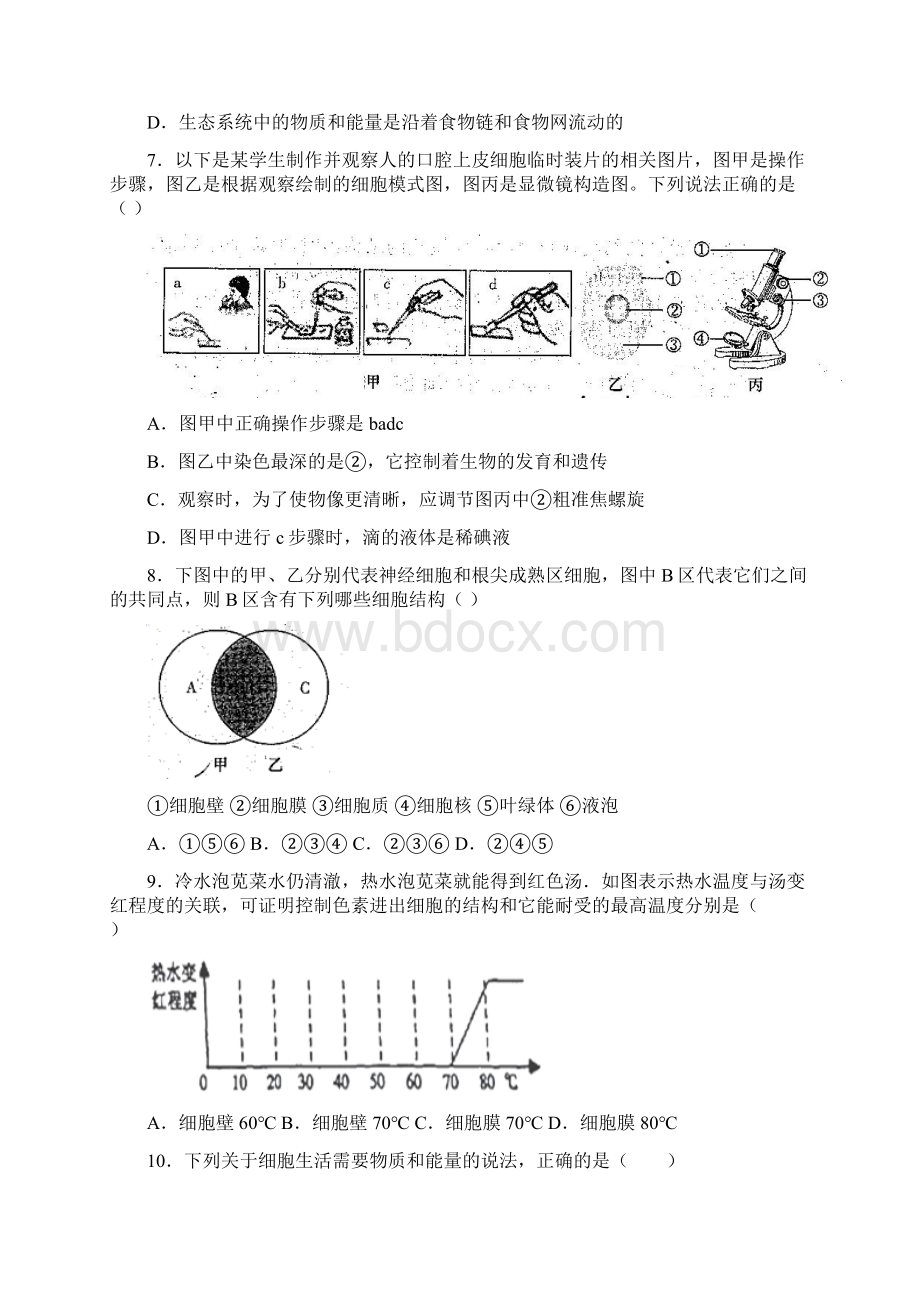 湖南省长沙市长郡教育集团初中课程中心七年级上学期期末考试生物试题.docx_第2页