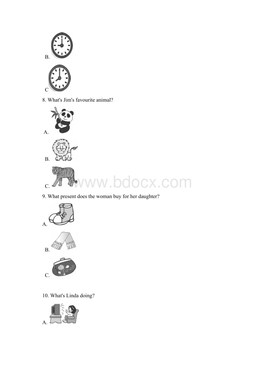 学年七年级上学期英语期末检测卷一Word文档下载推荐.docx_第2页