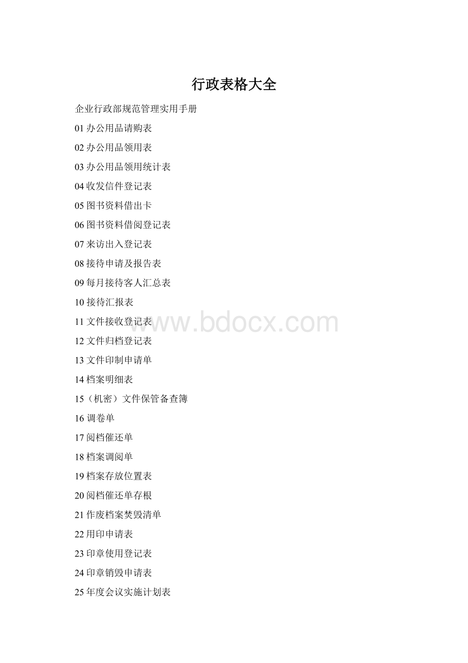 行政表格大全.docx_第1页