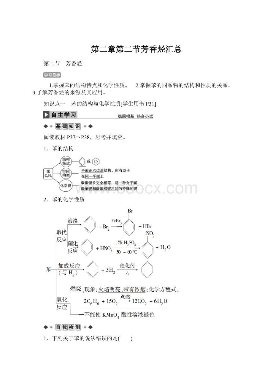 第二章第二节芳香烃汇总.docx