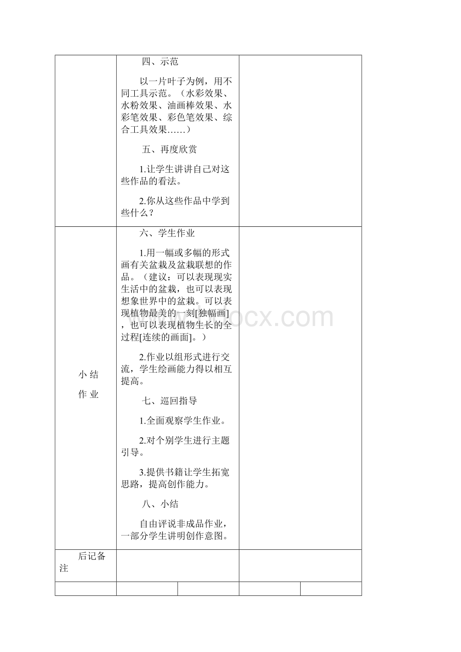 25页精品苏少版美术六上第十一册全册教案设计表格.docx_第2页