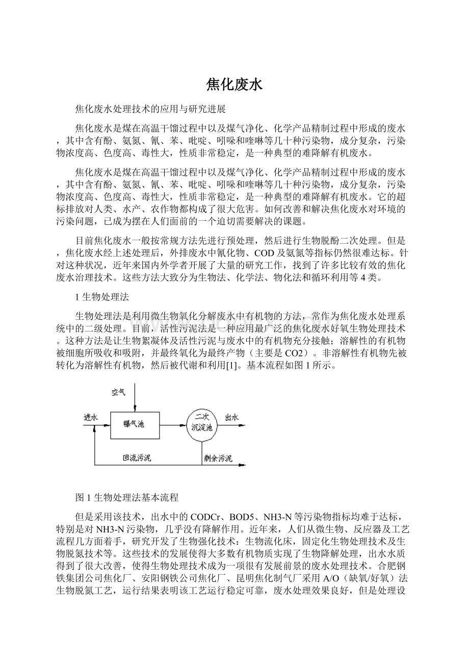 焦化废水文档格式.docx