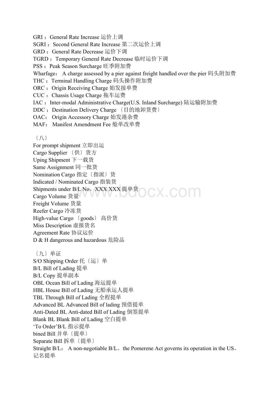 货代专业术语Word文档格式.docx_第3页