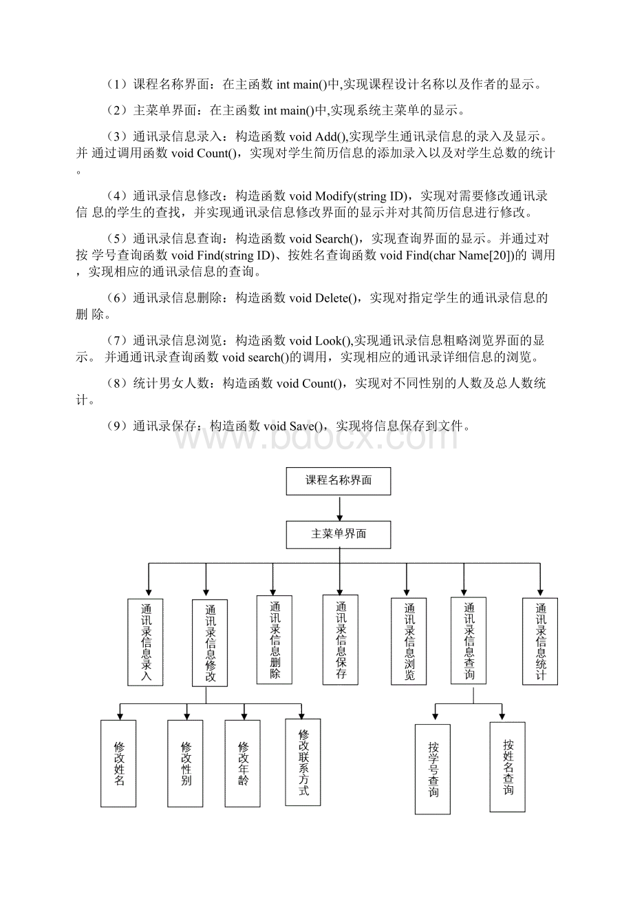 C++课程设计通讯录Word格式.docx_第3页