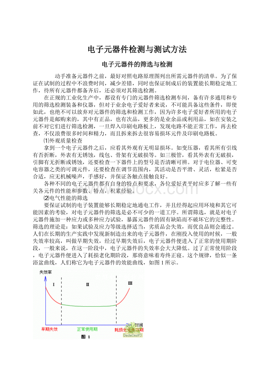 电子元器件检测与测试方法Word文档格式.docx_第1页