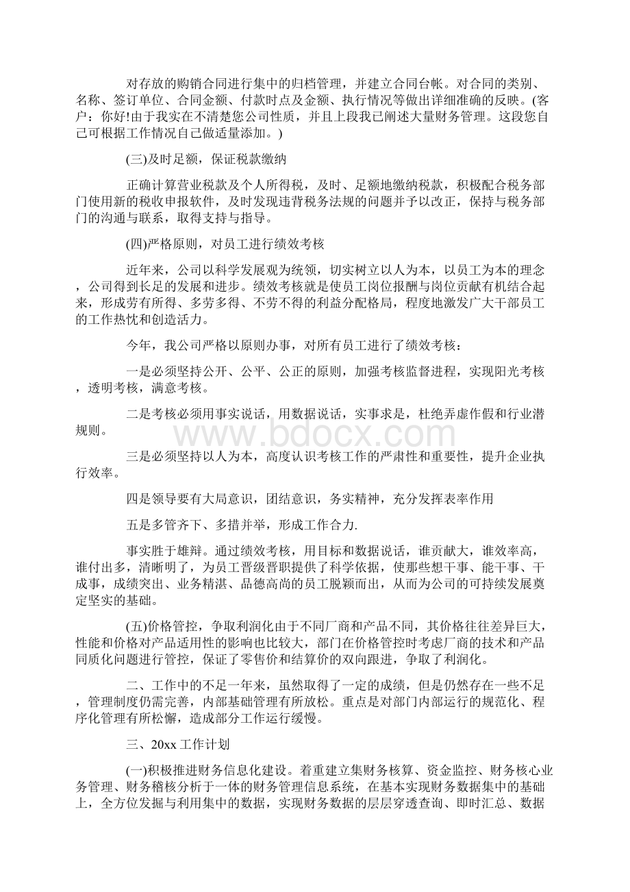 财务年终总结与计划怎么写Word文件下载.docx_第2页