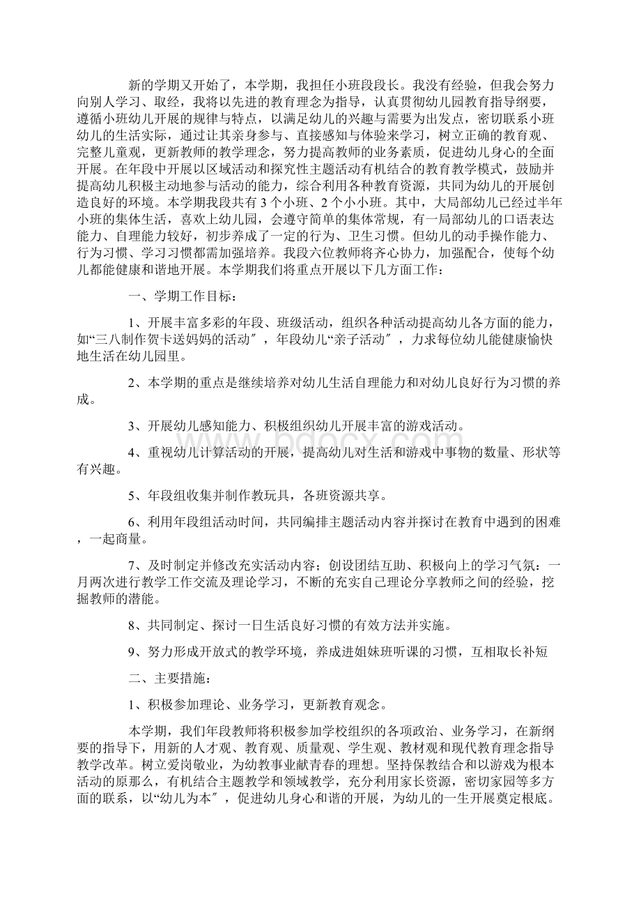 幼儿园小班教学计划合集八篇文档格式.docx_第3页