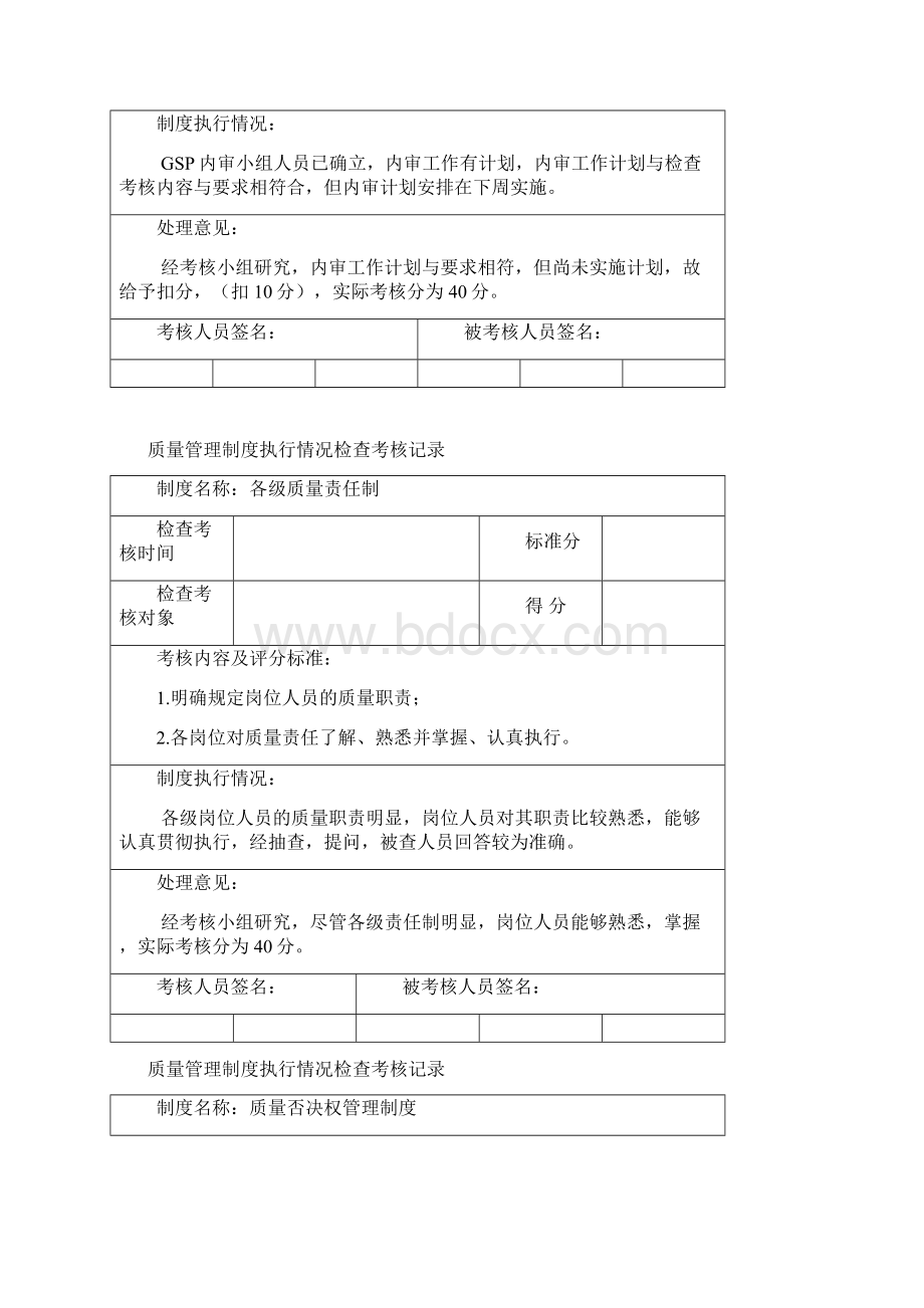 度质量管理制度执行情况检查考核记录.docx_第3页