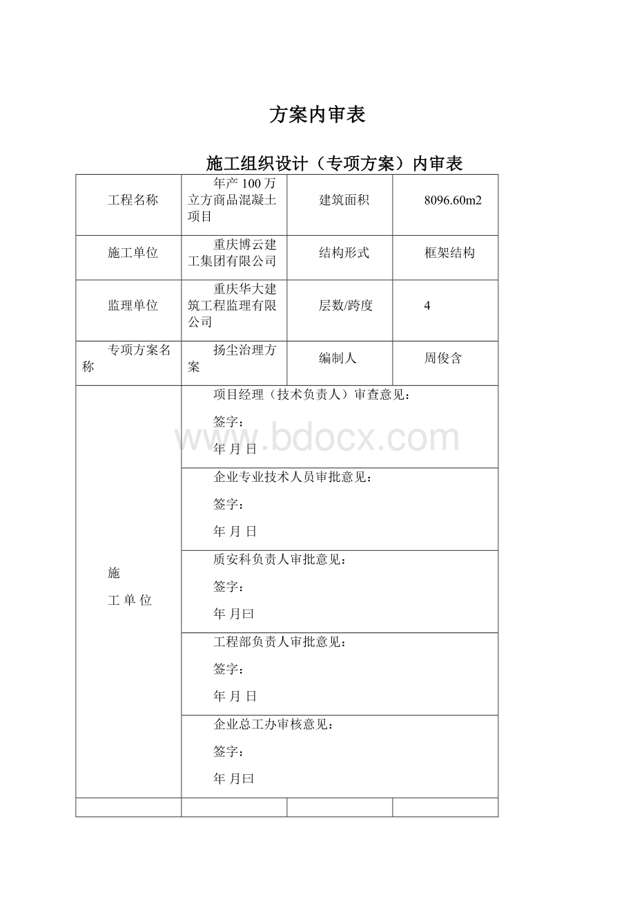 方案内审表Word格式文档下载.docx