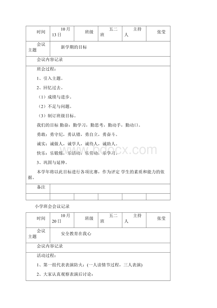 小学班会会议记录终审稿Word格式文档下载.docx_第2页