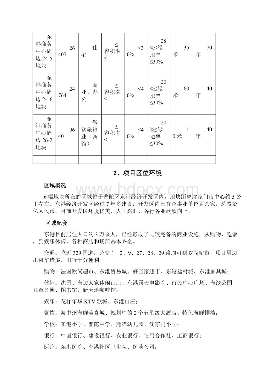 舟山市房地产东港市民中心六幅地块项目投资可行性报告.docx_第3页