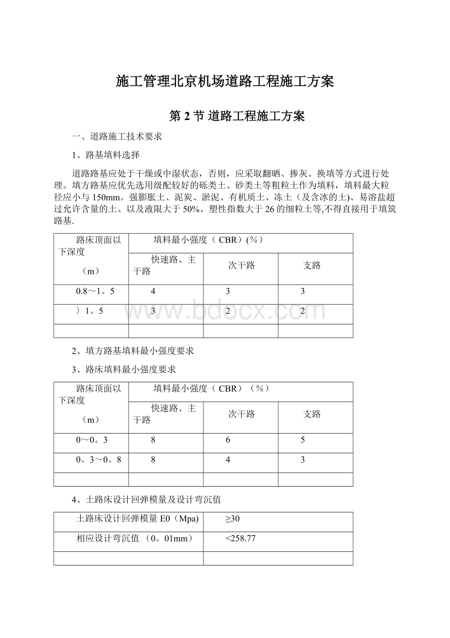 施工管理北京机场道路工程施工方案文档格式.docx_第1页