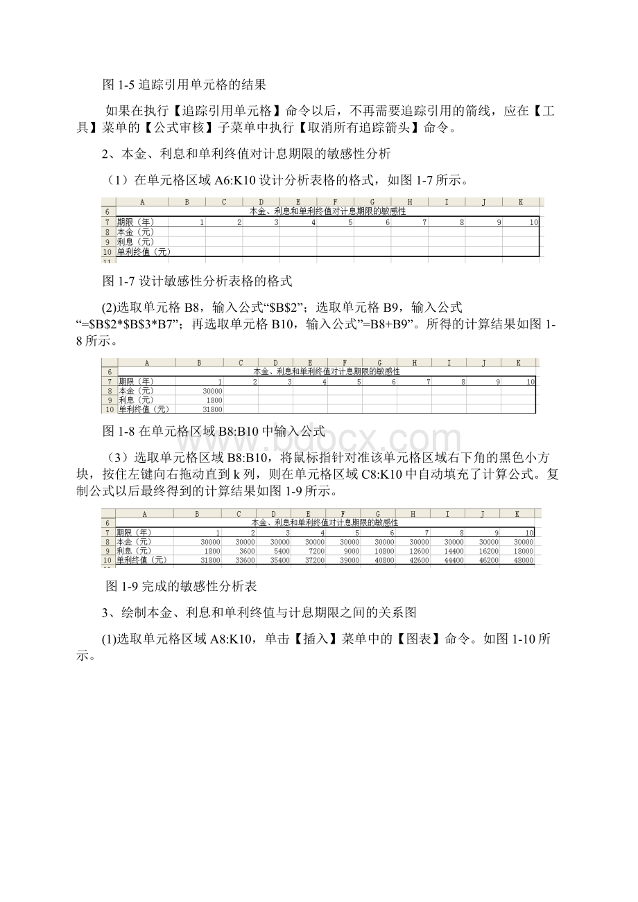 实验一资金时间价值的计算Word文档下载推荐.docx_第3页