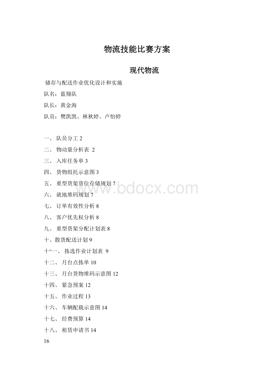 物流技能比赛方案Word格式文档下载.docx