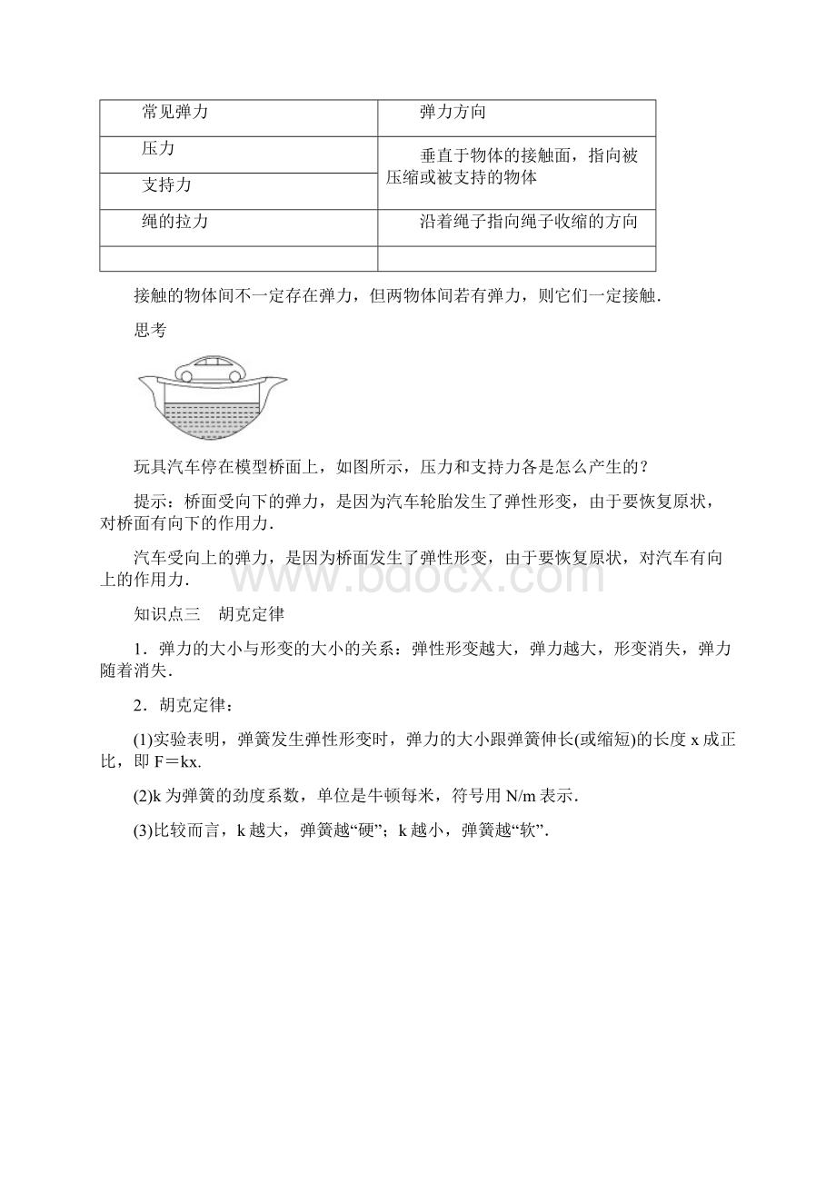 高中物理 人教版必修一32弹力 教学设计教案.docx_第2页