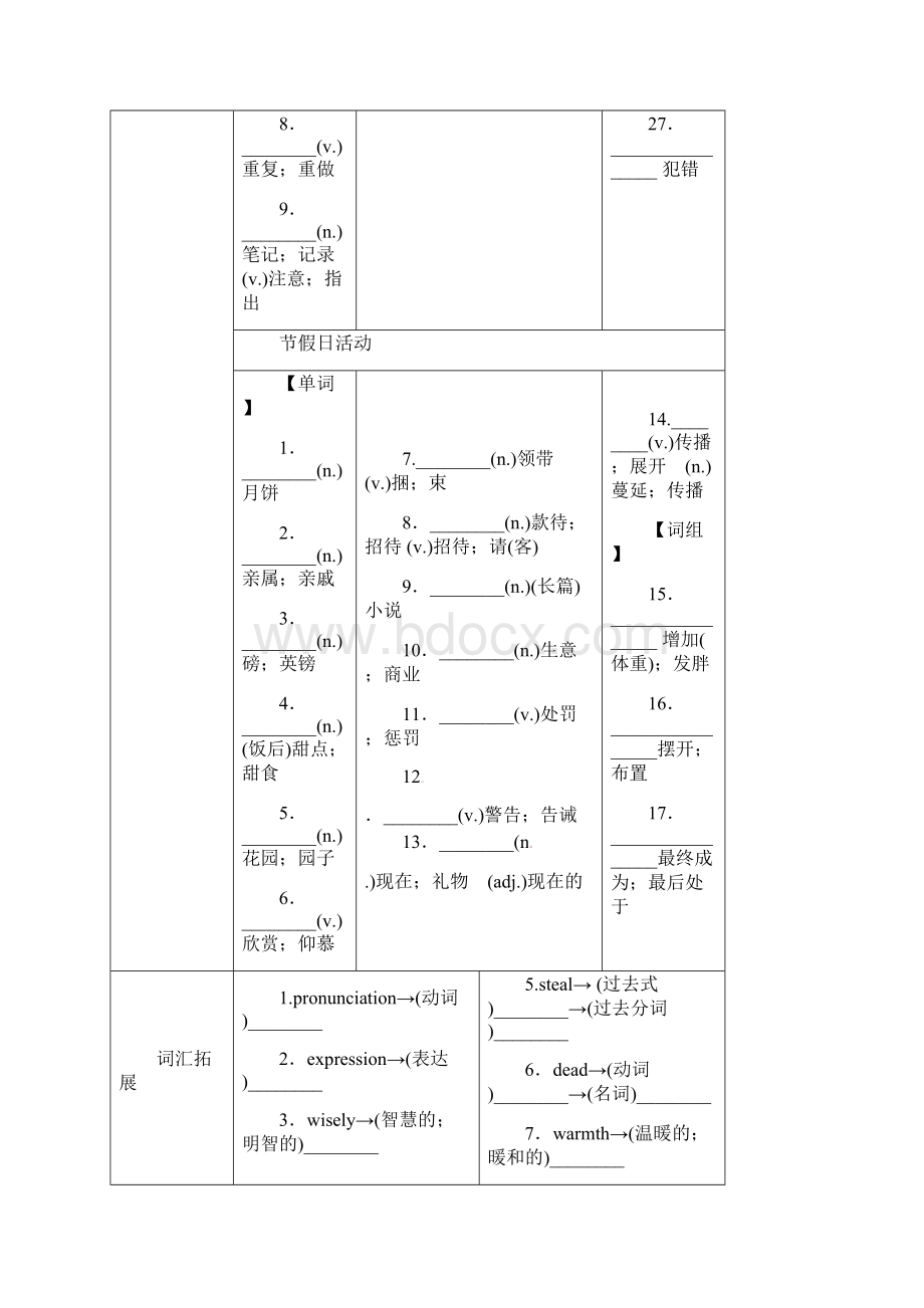 中考同步复习新目标九年级Units12知识点归纳与练习含答案Word格式.docx_第2页