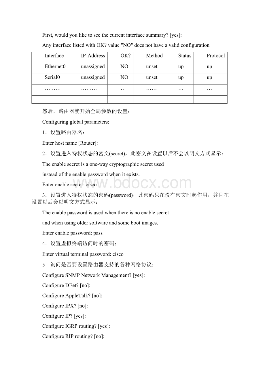 CISCO路由器入门配置手册详细文档格式.docx_第3页