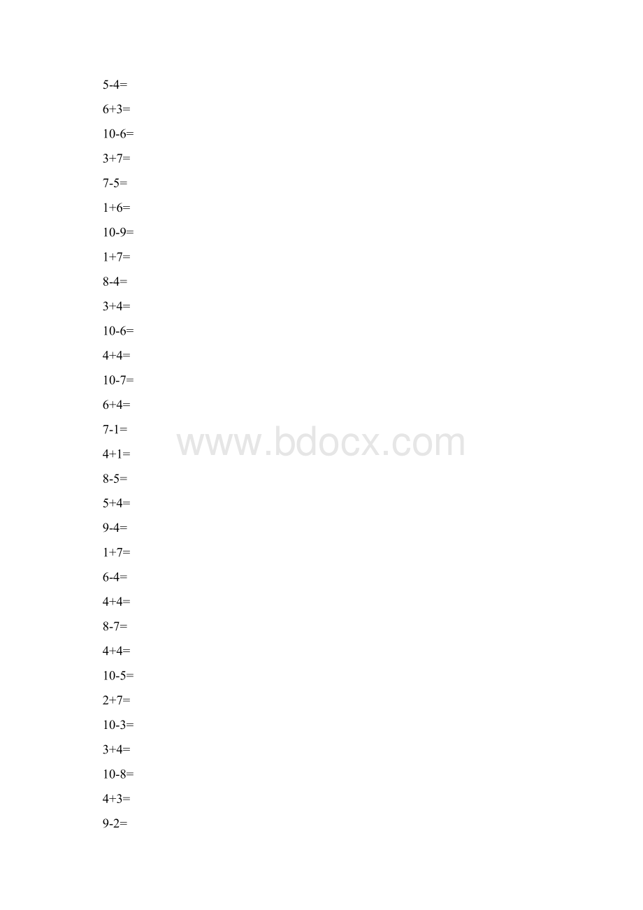 一年级数学上册口算练习3Word格式文档下载.docx_第3页