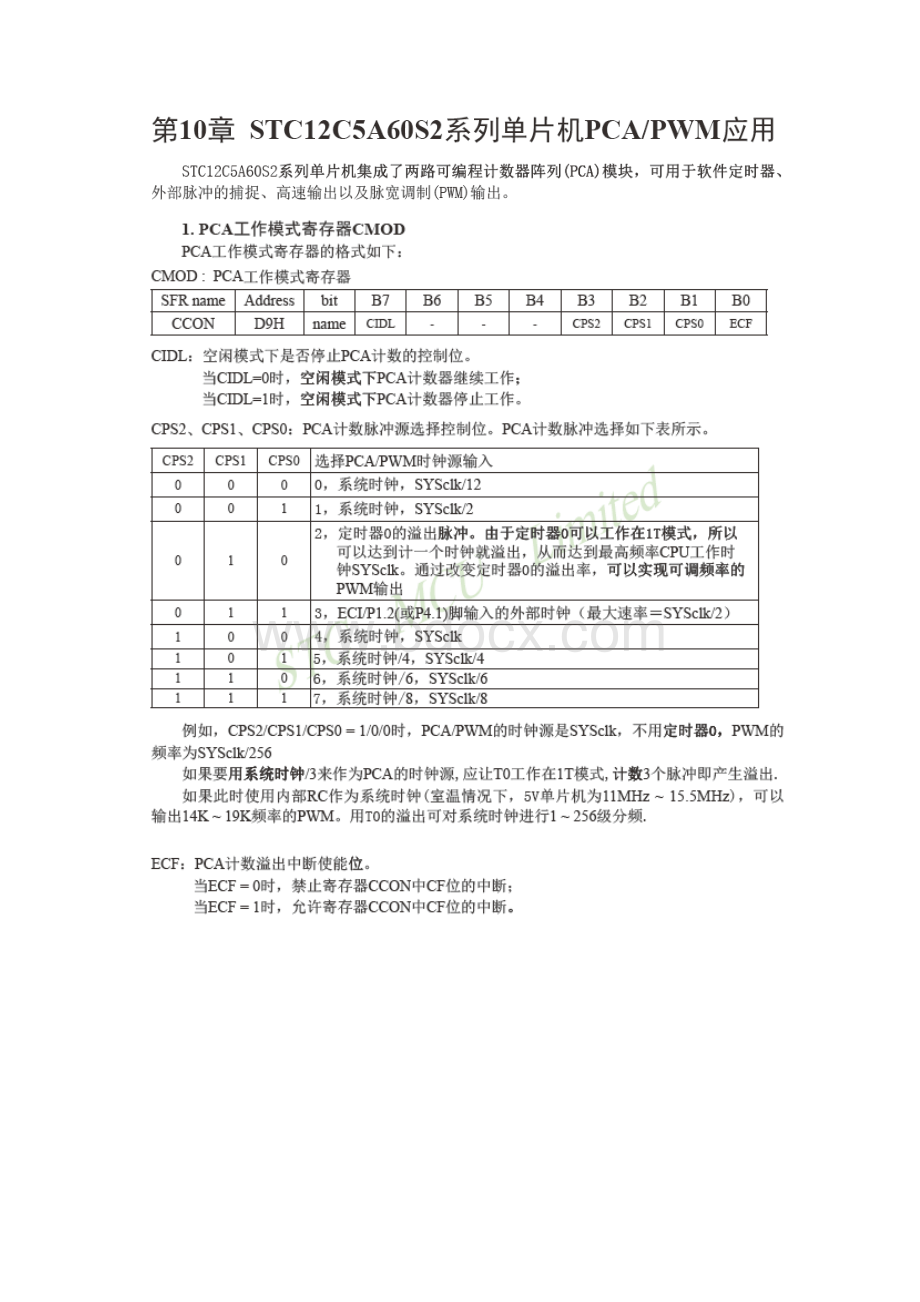 STC12C5A60S2内部PWM应用文档格式.docx_第2页