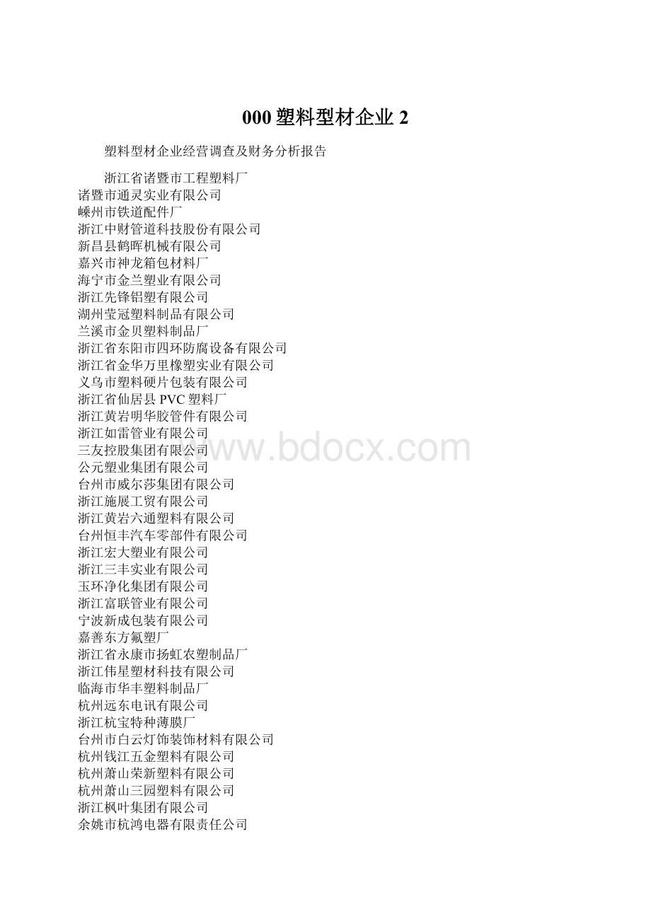 000塑料型材企业2Word下载.docx