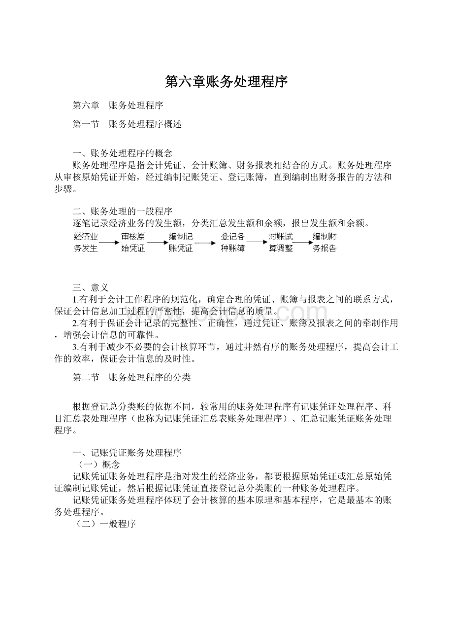 第六章账务处理程序.docx